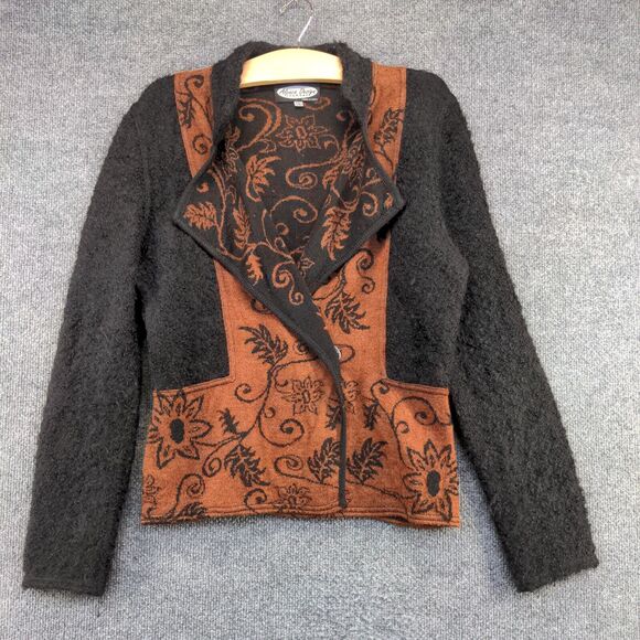 Alpaca Design Chompas Women's Blazer Jacket Medium Multicolor Tapestry Floral - Picture 2 of 12